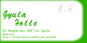 gyula holle business card